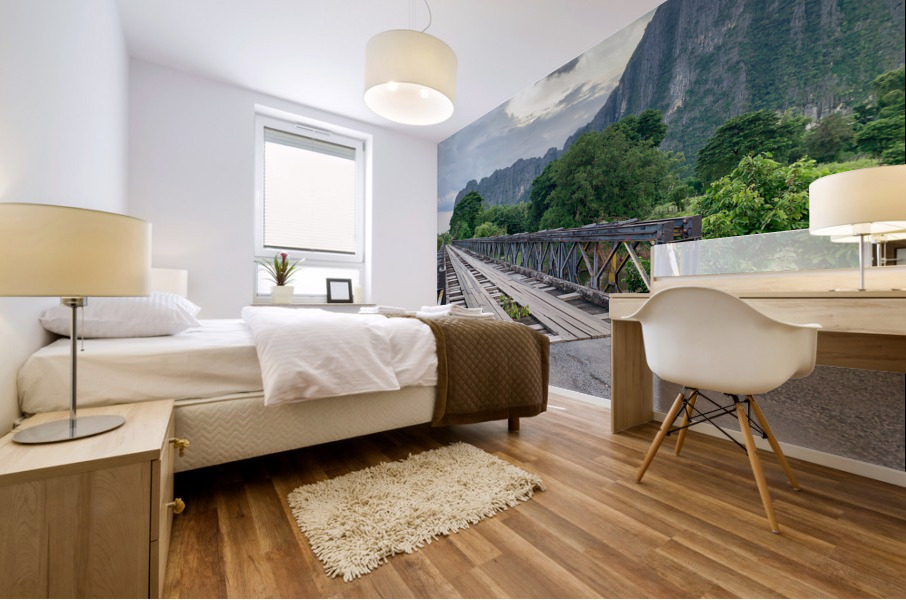 The Wooden Bridge Mural print