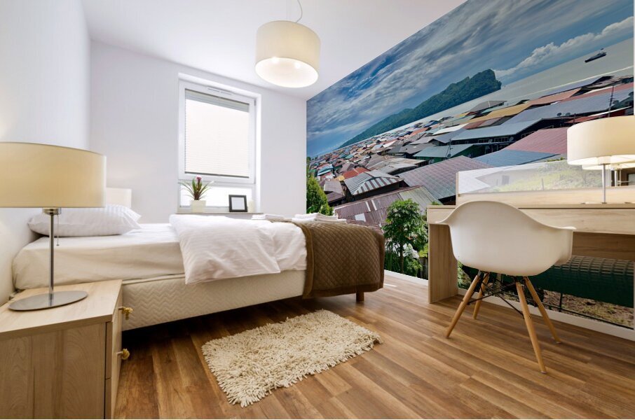 Sim Sim Traditional Floating Village in Sandakan 2 Mural print