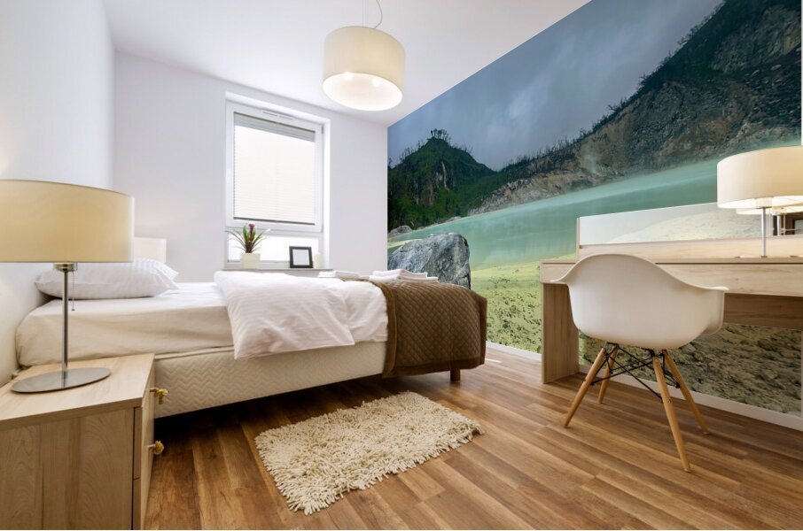 White Crater Java Indonesia 2 Mural print