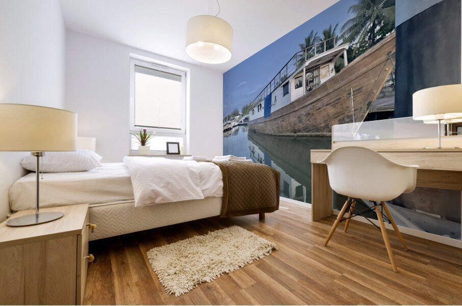 The Marina in Miri 2 Mural print