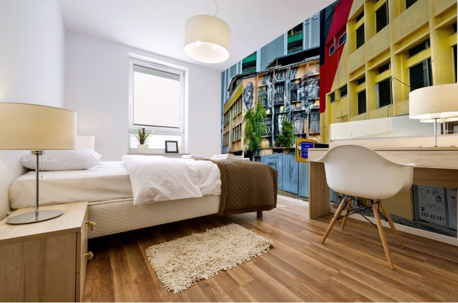 The Streets of Kuching Borneo Mural print