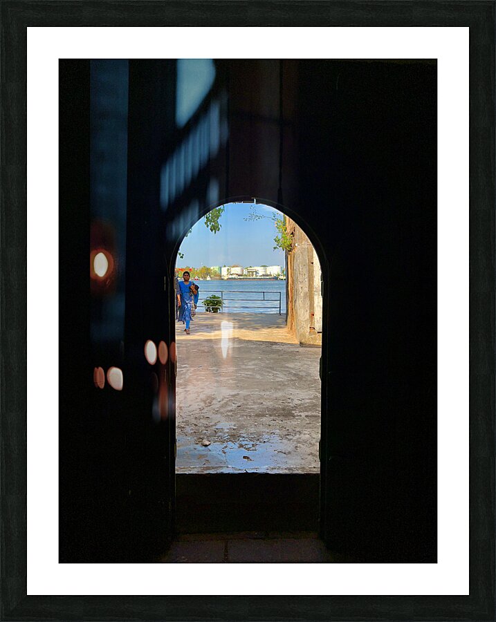 Peaking Ouside Picture Frame print