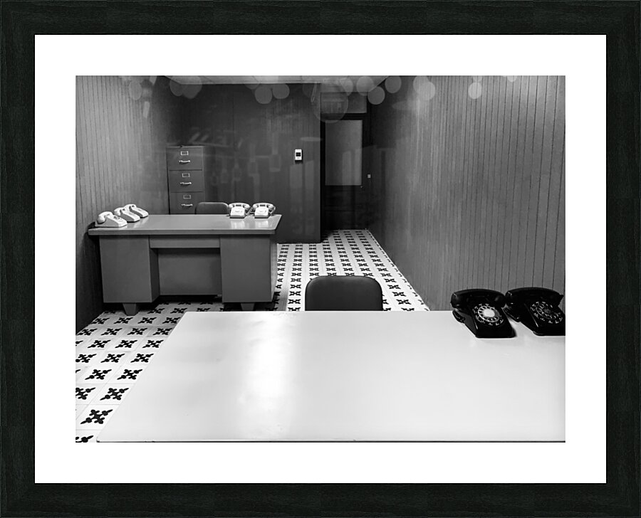 BW Old Office Picture Frame print