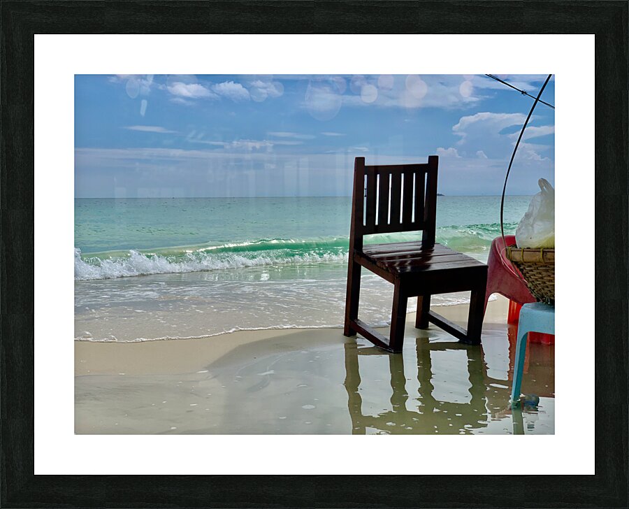 Chair on the Beach Picture Frame print
