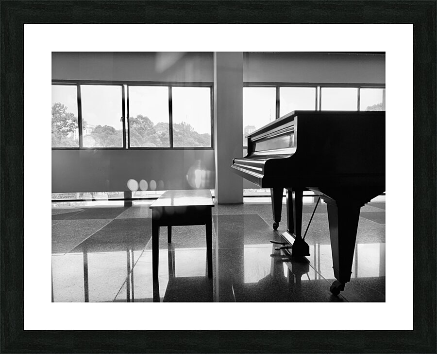 BW Piano Picture Frame print