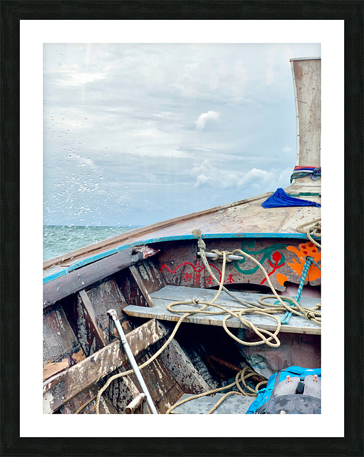 Front of Long Tail Boat Picture Frame print