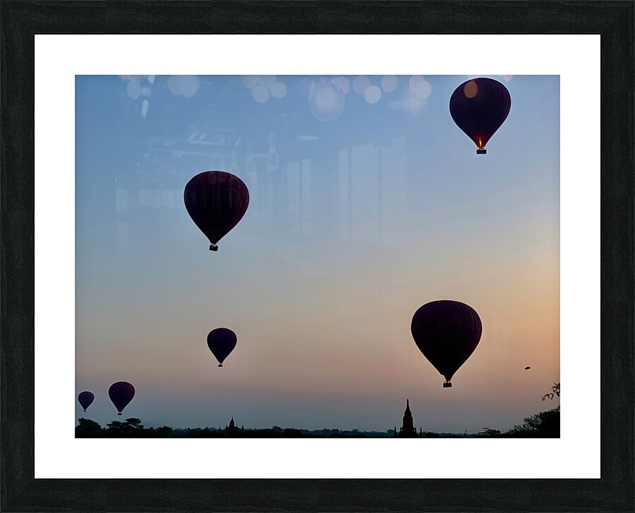 Hot Air Ballons at Sunrise Picture Frame print
