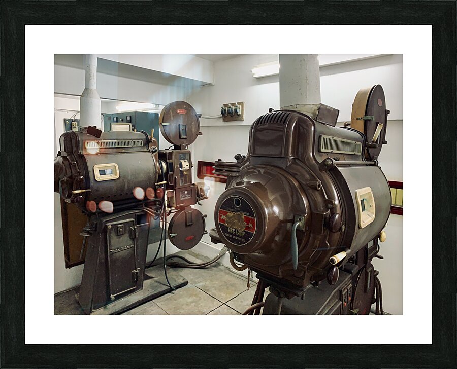 Old Projectors Picture Frame print