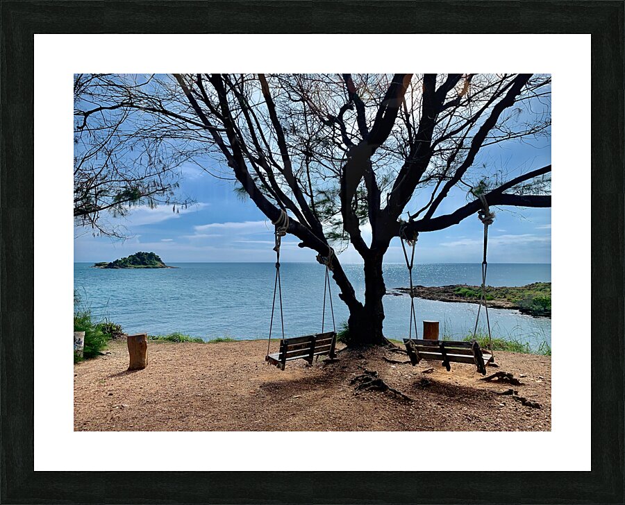 Swings by the Ocean Picture Frame print