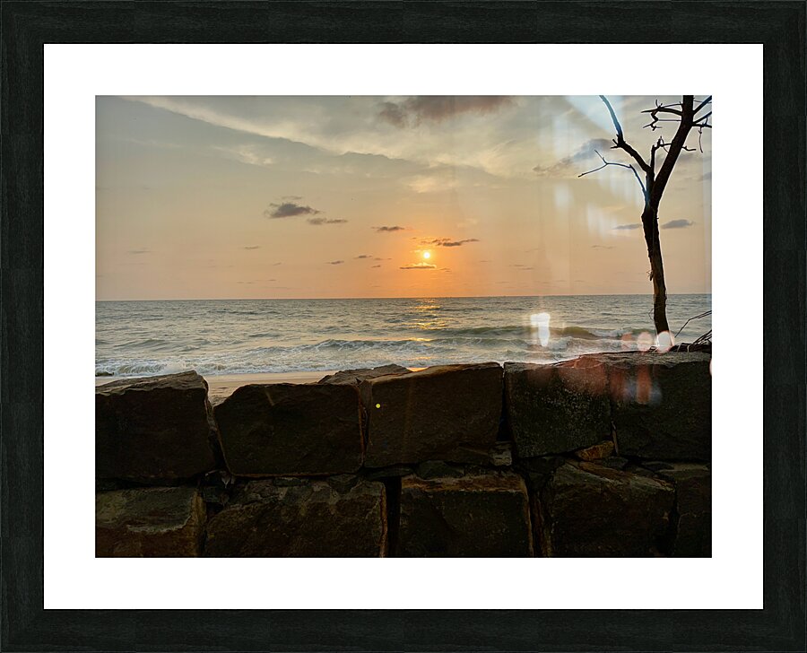 Sunset Behind the Wall 2 Picture Frame print