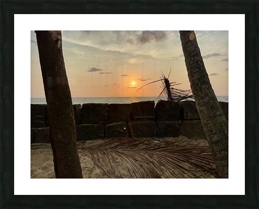 Sunset Behind the Wall Picture Frame print