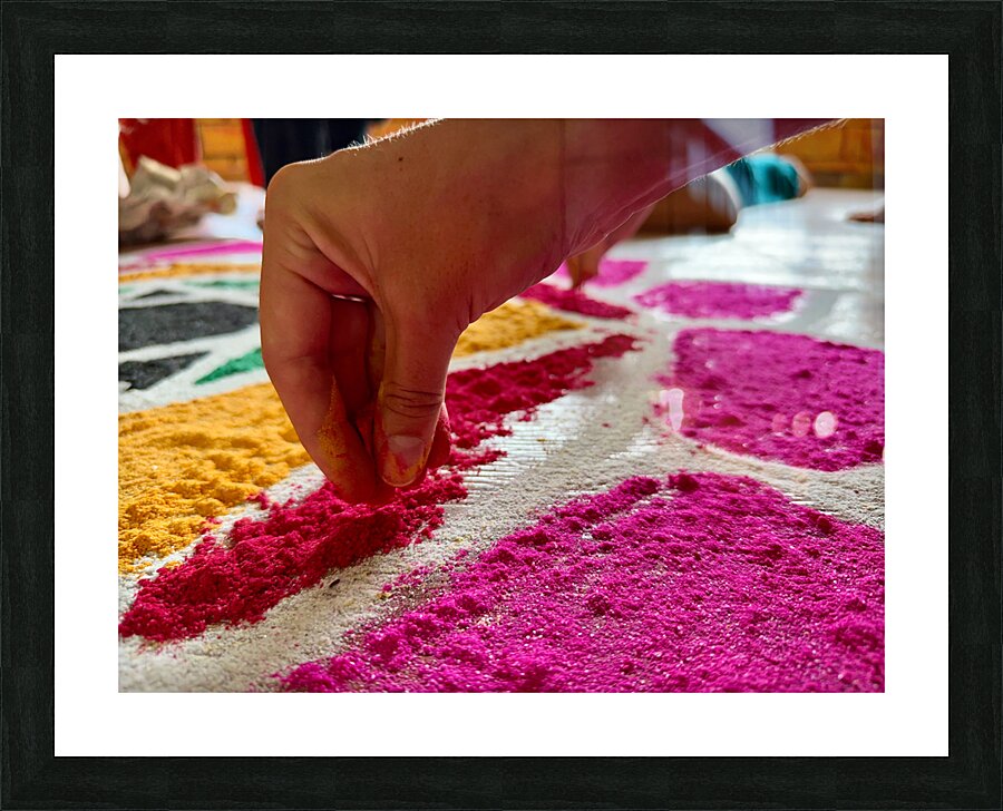 Mandala Hand Picture Frame print