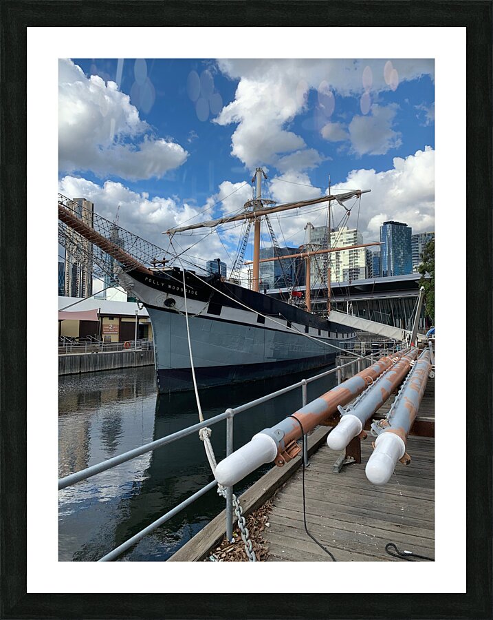 Boat in the City Picture Frame print