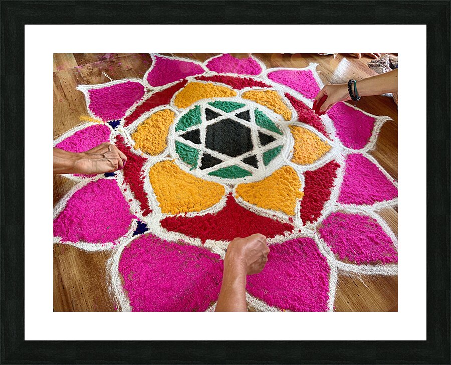 Mandala Hands Picture Frame print