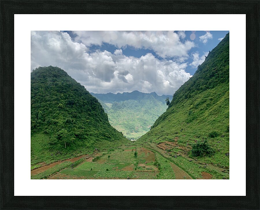 V Shaped Mountains Picture Frame print