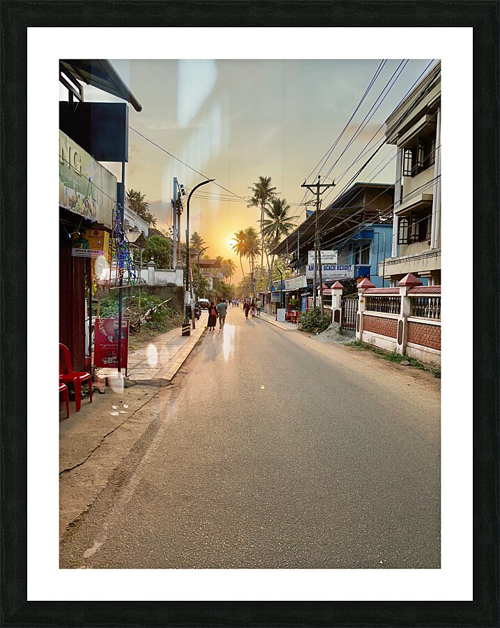 Sunset Street Picture Frame print