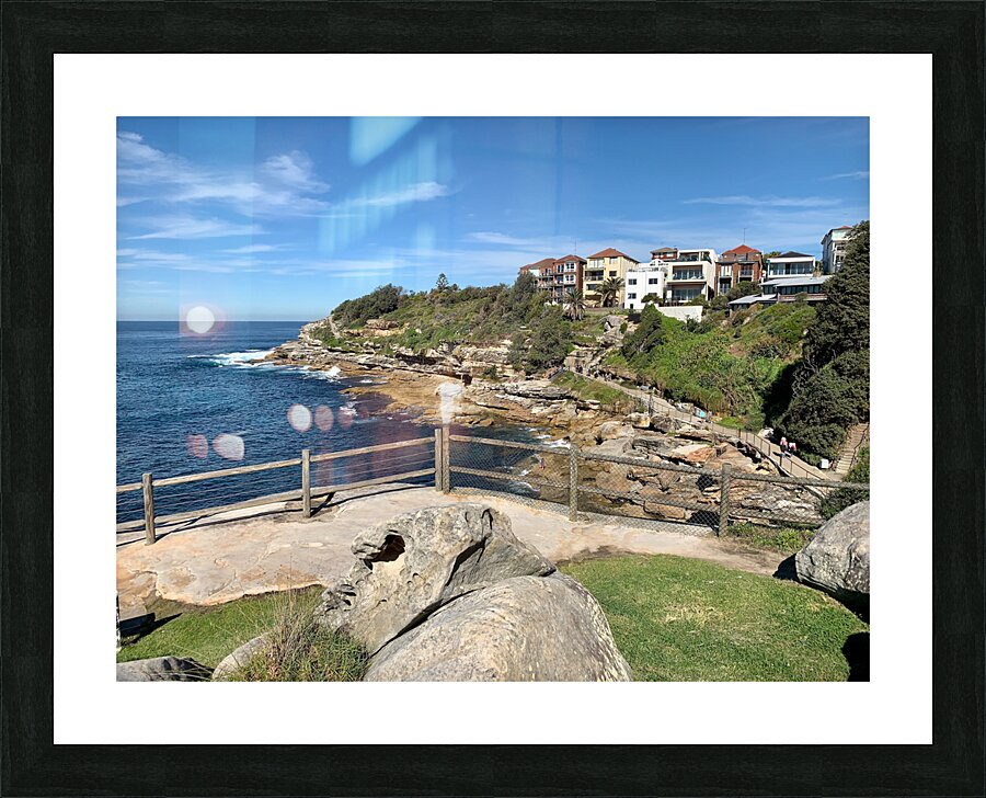 Walkway Along the Shore Picture Frame print