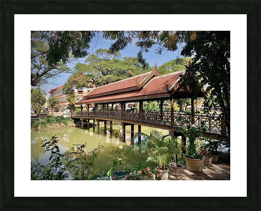 Fancy Walk Across the River Picture Frame print
