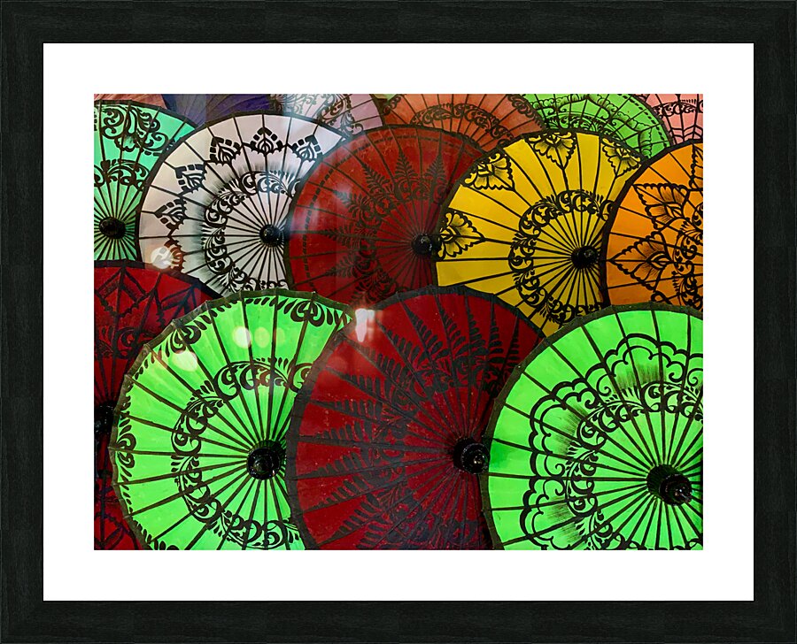 Colorful Umbrellas Picture Frame print