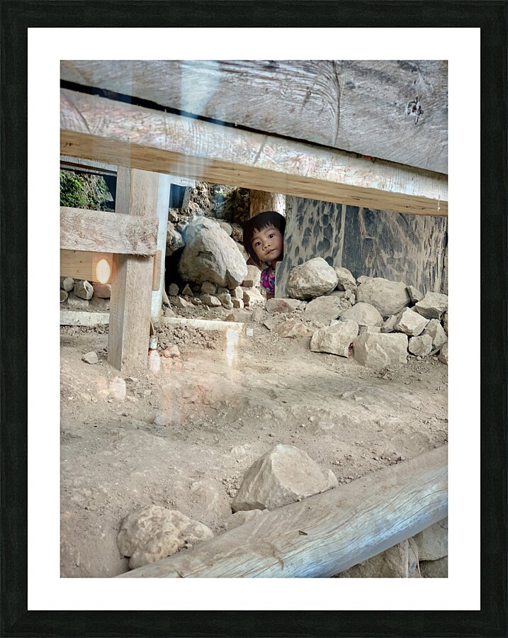 Hiding Little Girl Picture Frame print