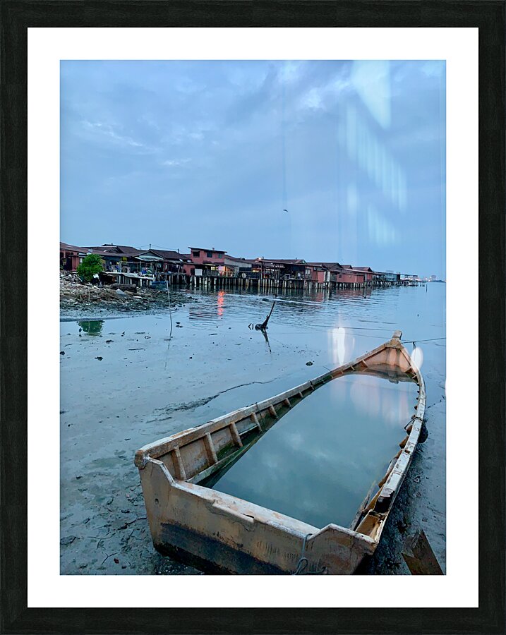 Boat Reflection Picture Frame print