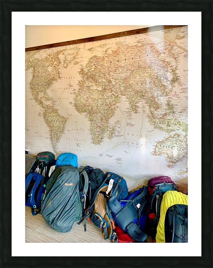 World Backpackers Picture Frame print