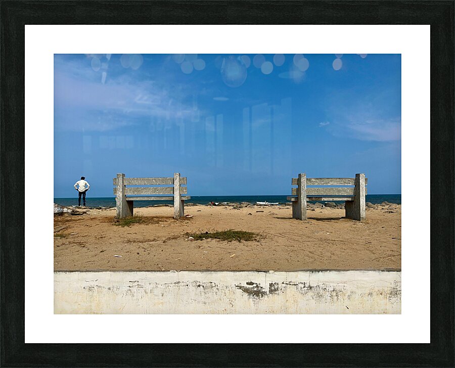 The Twin Benches Picture Frame print