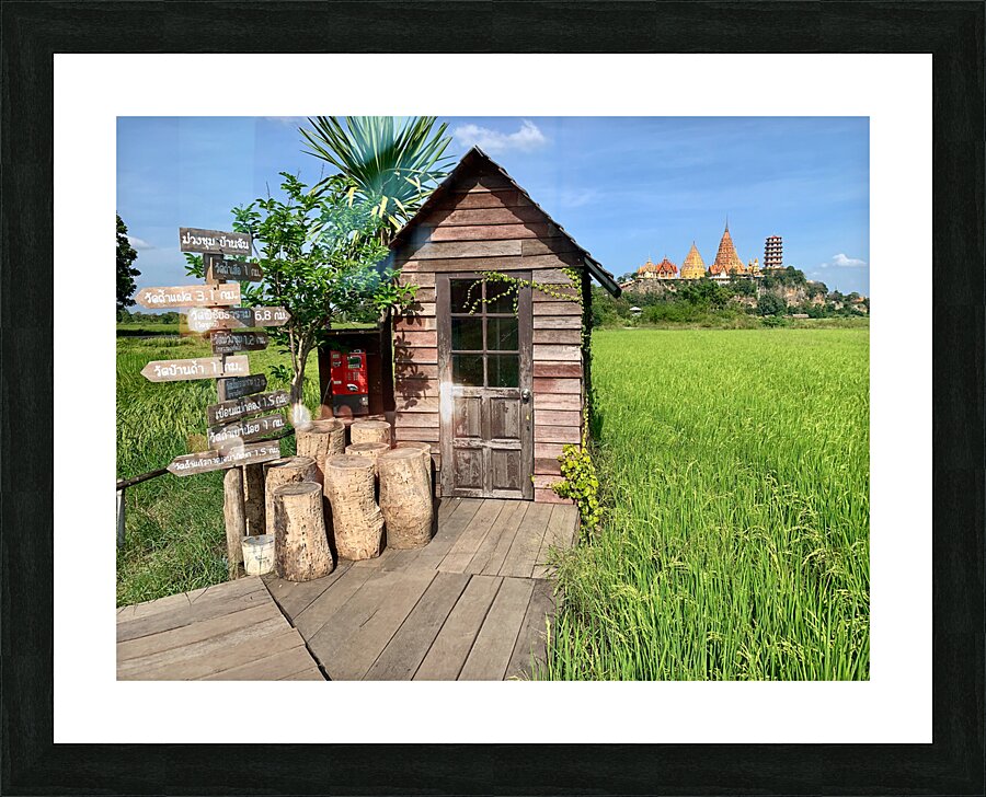 Shack in front of the Temple Picture Frame print
