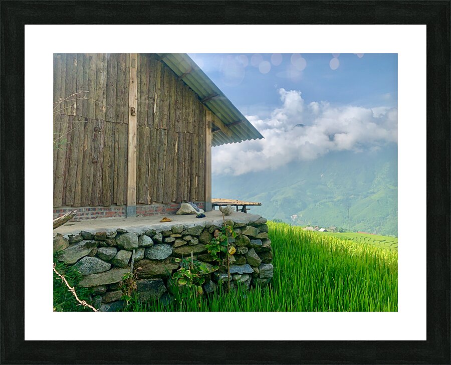 House in the Rice Fields Impression et Cadre photo