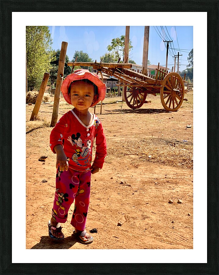 Little Girl on the Farm Picture Frame print