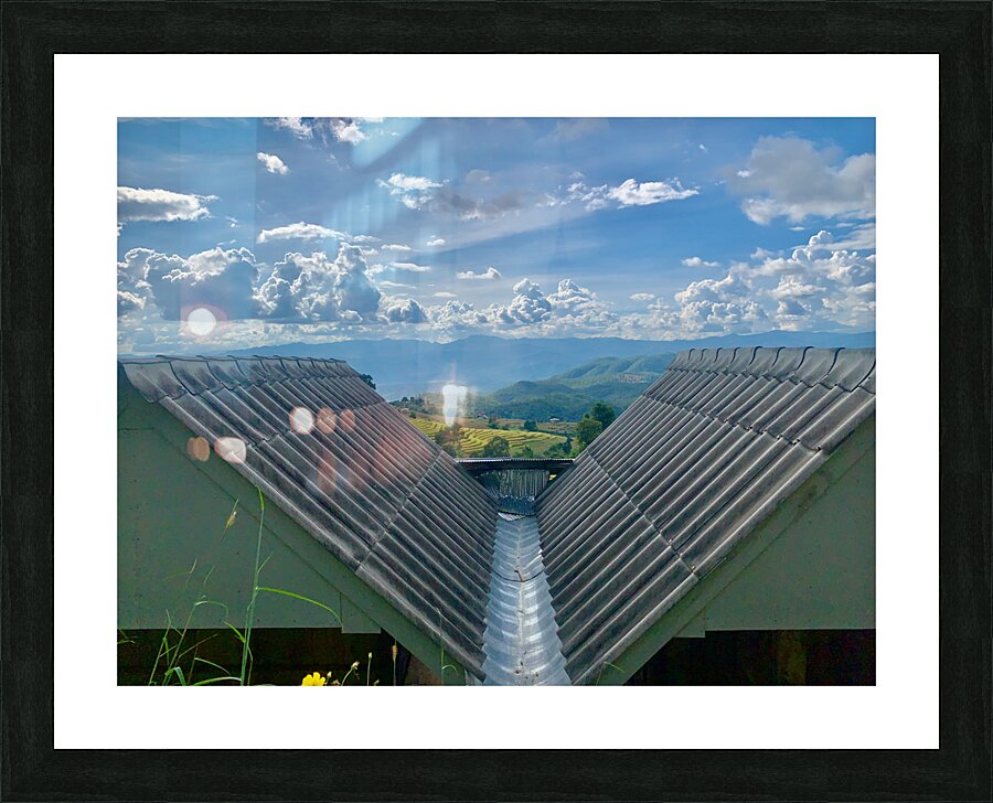 V Roof View Picture Frame print