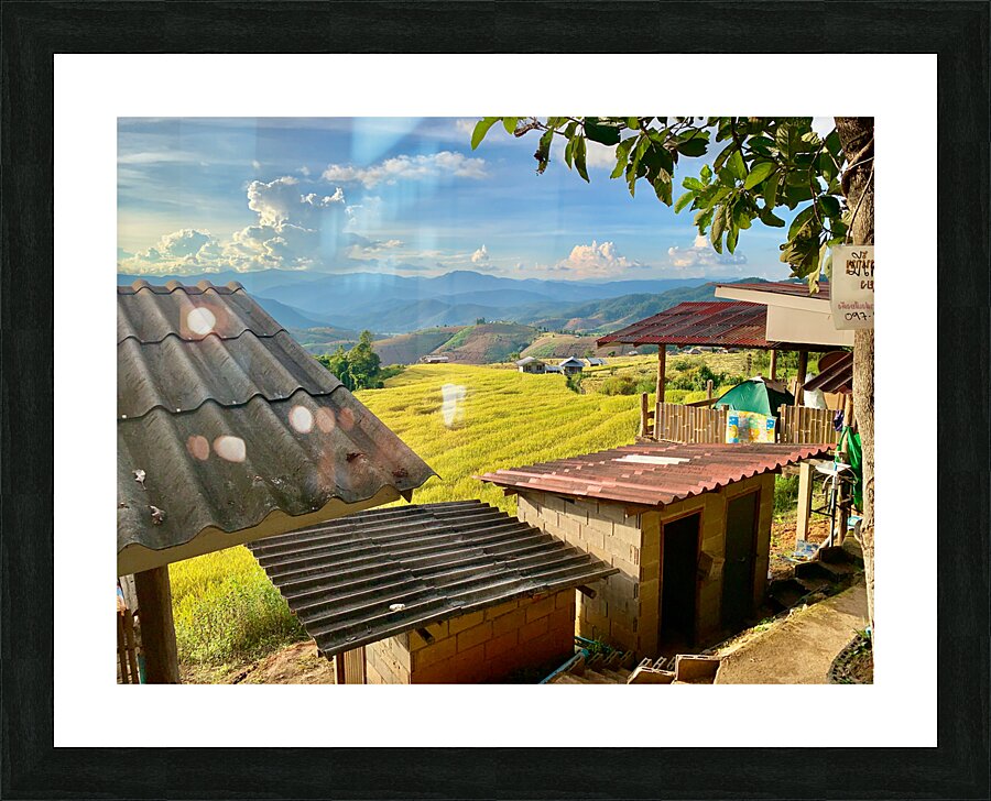 Rice Fields Village Picture Frame print