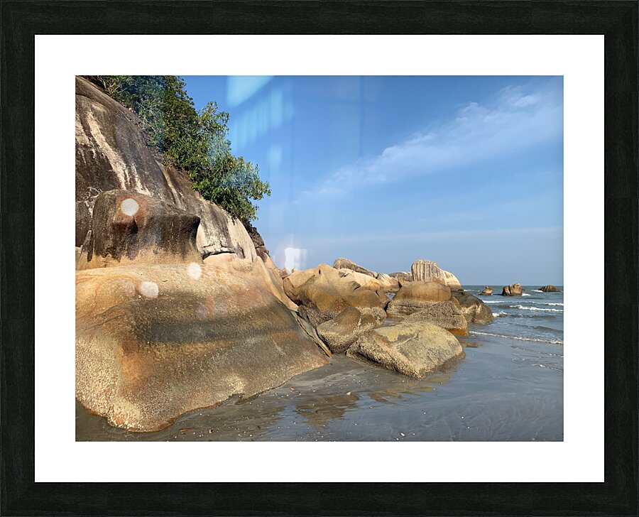 Rocks on the Beach Picture Frame print
