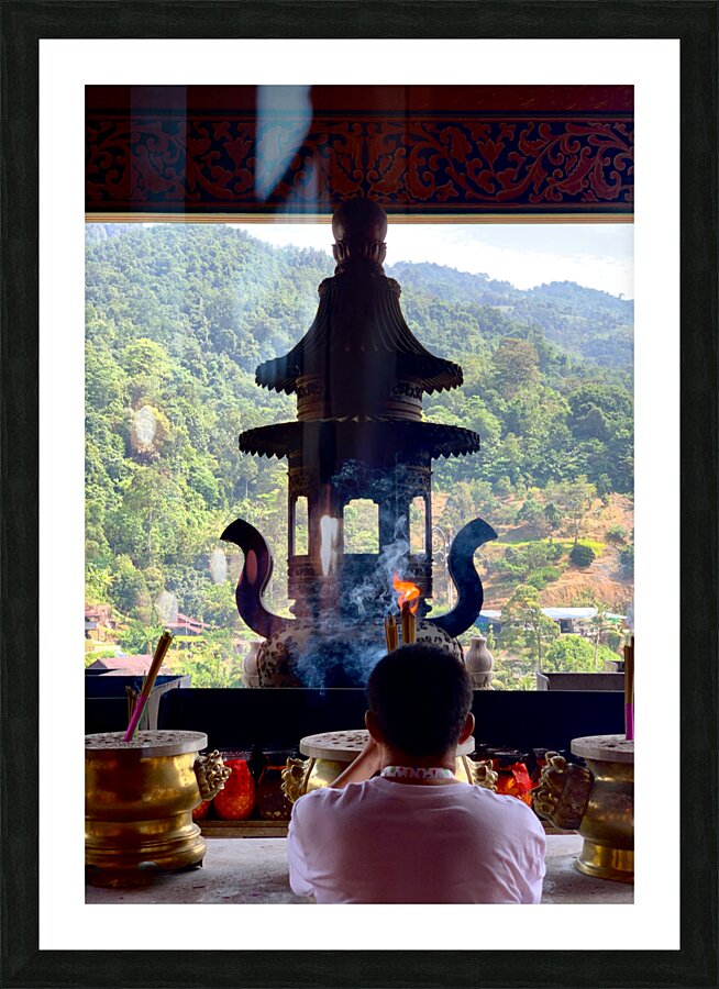 Buddhist Prayer Picture Frame print