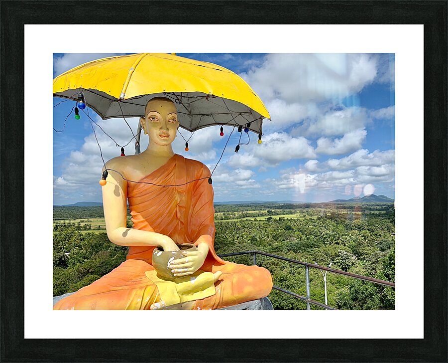 Buddha Under the Umbrella Picture Frame print