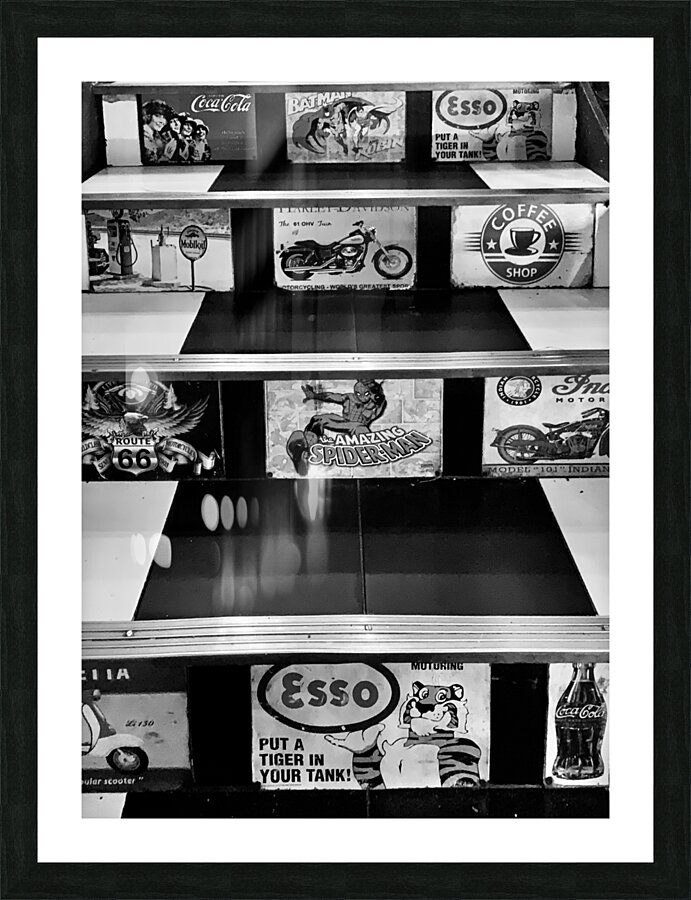 BW Vintage Stairs Picture Frame print