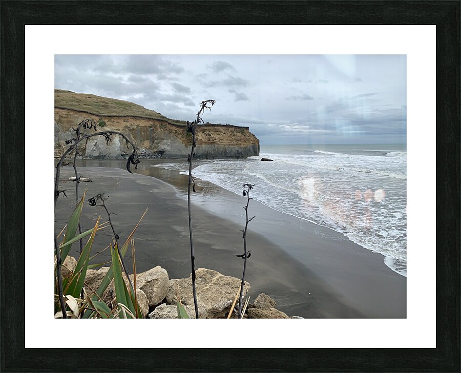 Black Sand on the Coast 2 Picture Frame print