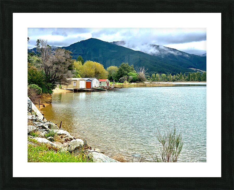 Huts on the Lake Picture Frame print