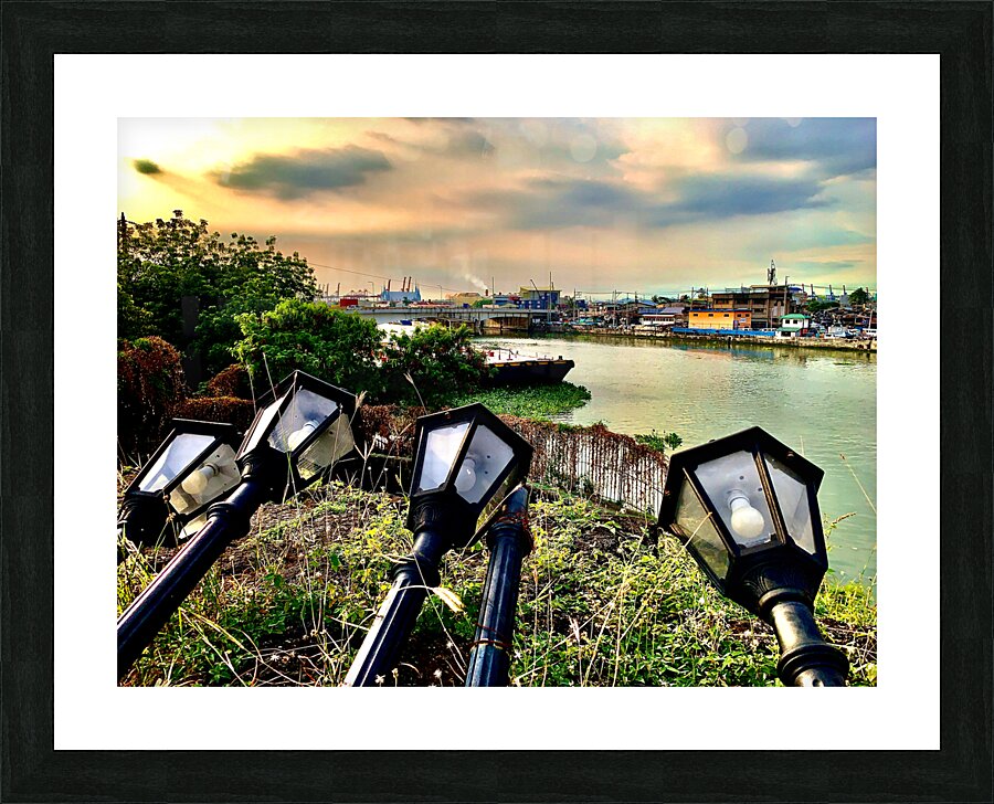 Falling Lamp posts  for the Sunset Picture Frame print
