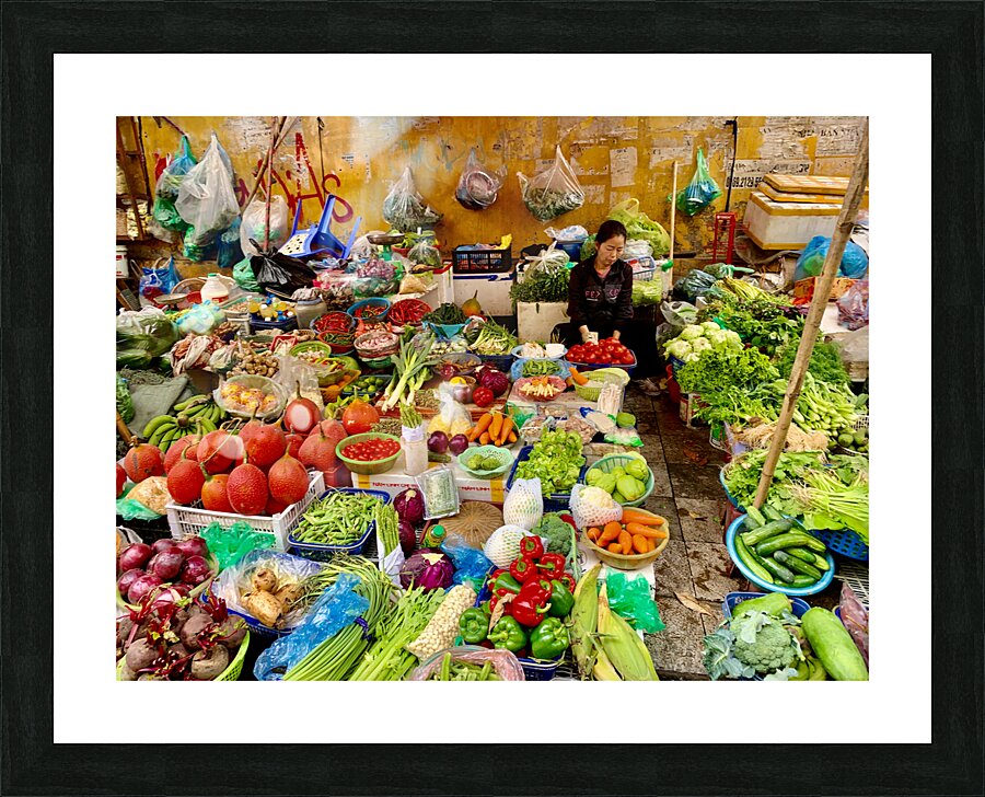 Fruits and Vegetables for Sale Picture Frame print