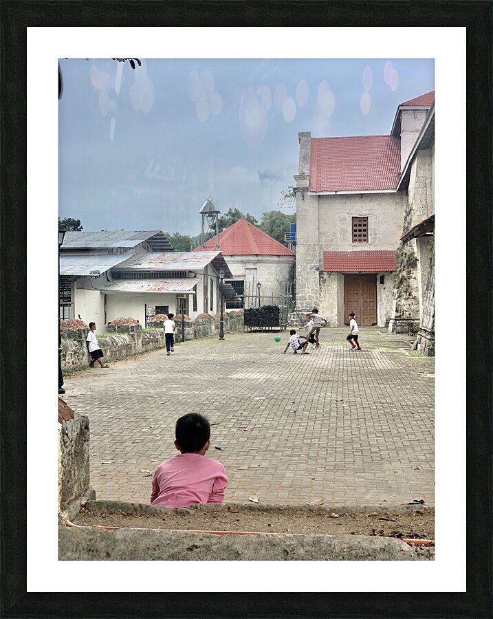 Kids Playing Soccer-Football Picture Frame print