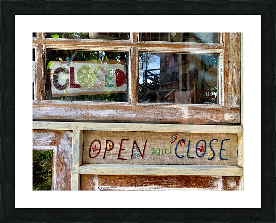 Open  Close Picture Frame print