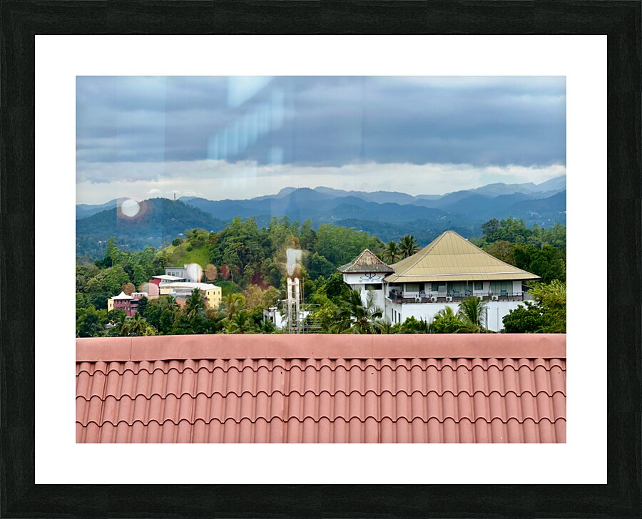 Mountains passed the Roof Picture Frame print