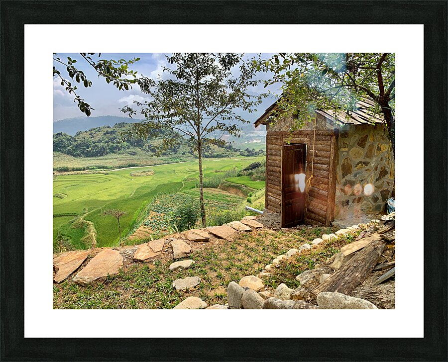 Little House by the Rice Fields Picture Frame print