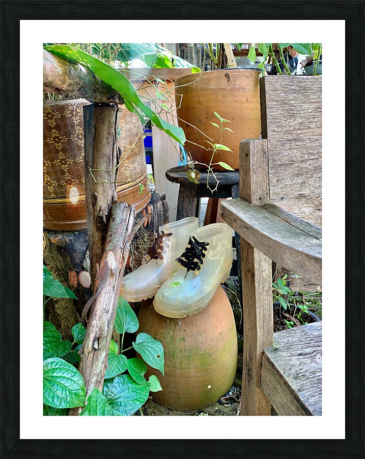 Transparent Boots Picture Frame print