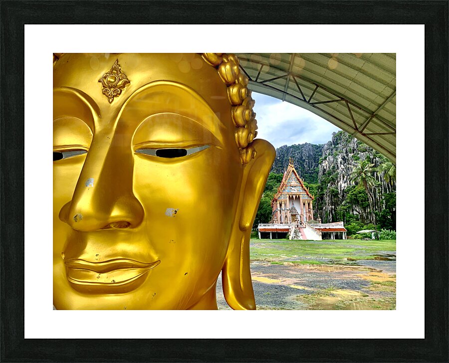 The Temple Behind Buddha Picture Frame print
