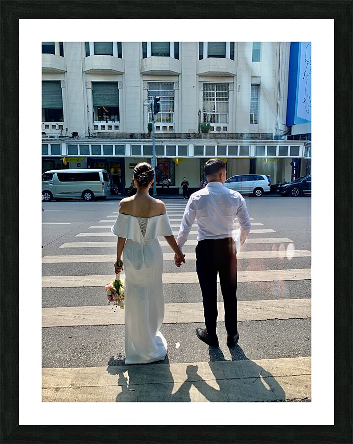 Street Wedding Picture Frame print