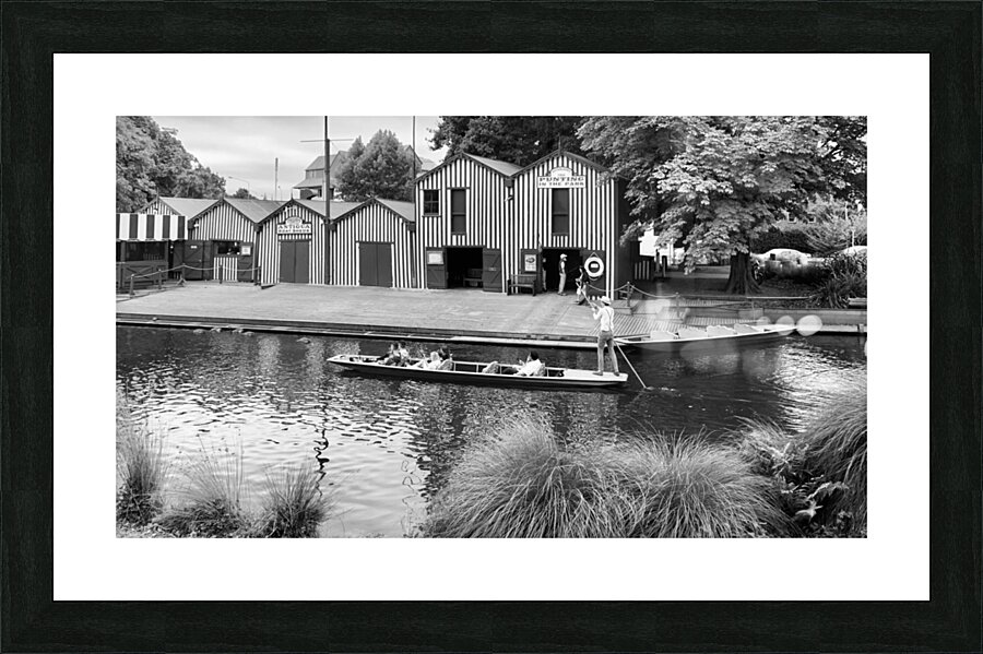 BW Gondola on the River Picture Frame print