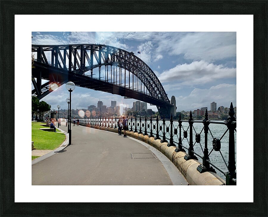 Road to Sydney Harbour Bridge Picture Frame print