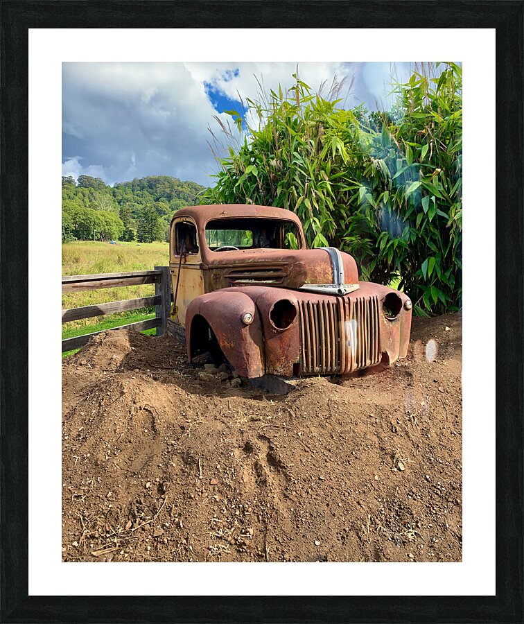 Old Truck Frame Picture Frame print